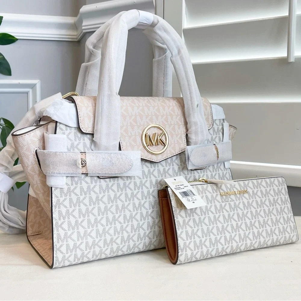 🔥NeW! Michael Kors Carmen MD Satchel & Wallet Set - Picture 1 of 10